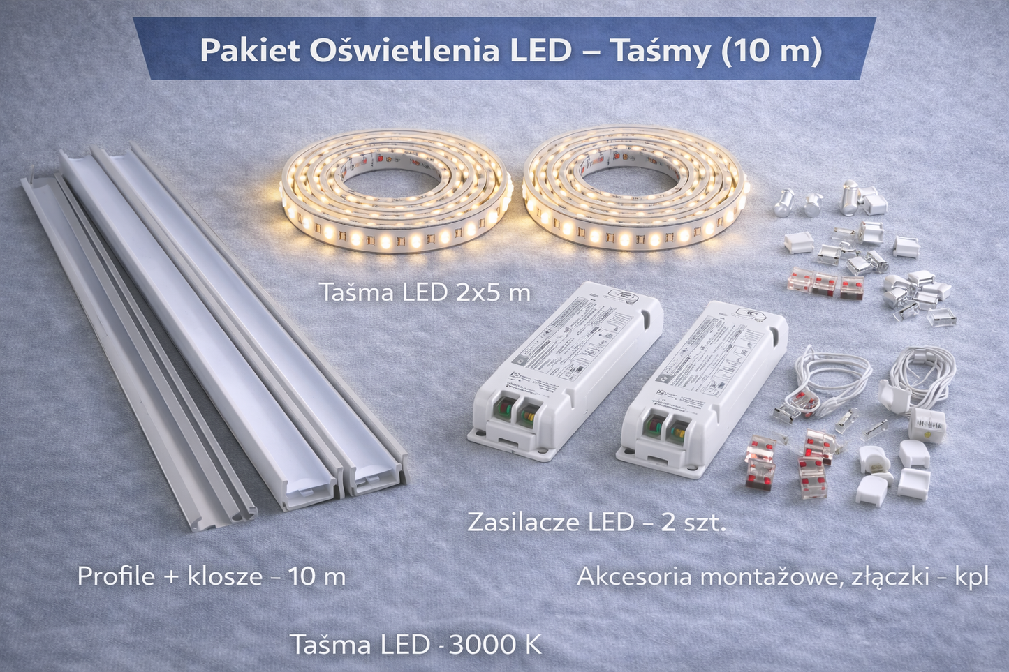 Pakiet Oświetlenia nastrojowego LED (10 m)