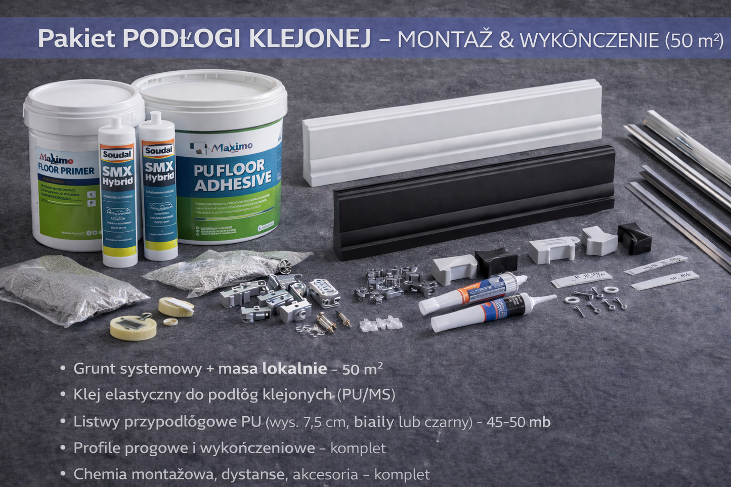 Pakiet PODŁOGI KLEJONEJ – (50 m²)